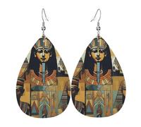 Pendientes de lágrima de cuero para mujer, serie de tribus del antiguo Egipto, aretes colgantes ligeros, joyería de moda, regalos para mujeres y mujeres