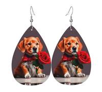 Pendientes de lágrima de perro tipo caballero, aretes de gota ligeros adecuados para regalos de Navidad y día de San Valentín