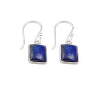 Pendientes de lapislázuli con piedra azul natural, plata de ley 925, regalo para ella, joyas colgantes y gotas