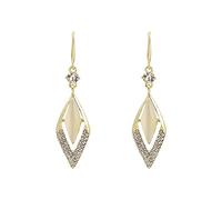 Pendientes de lujo ligeros para regalo de propuesta de cumpleaños, pendientes de fiesta de compromiso, pendientes locos para (oro, talla única)