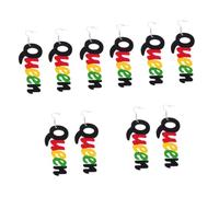 Pendientes de madera africana, pendientes creativos con letra de Reina