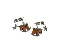 Pendientes de madera de caballo balancín, construcción ligera, accesorios de oreja, joyería para uso diario, aretes de caballo balancín, One Size, como se describe, como se describe
