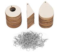 Pendientes de Madera, Kit de Pendientes Étnicos sin Terminar para Mujer con 60 Piezas para Bricolaje, Colgantes Ligeros y Cómodos para Manualidades, Regalo Ideal para Cumpleaños y San Valentín