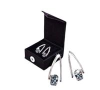 Pendientes de Magnetoterapia con Germanio, Pendientes de Acupuntura, de Drenaje Linfático para la Pérdida de Peso, Joyería de Drenaje Linfático para Uso Diario (B)