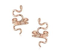 Pendientes De Manguito Para Oreja Enroscados En Clip De Helix, Escalador, Reptil, Serpiente Para Mujeres, Adolescentes, Hombres Sin Perforar Oreja, Bañados En Oro Rosa .925 Plata Esterlina Par
