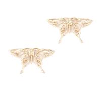 Pendientes de mariposa calada en tono dorado para mujer, aretes colgantes de filigrana vintage con insectos