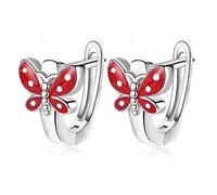 Pendientes de mariposa de insectos con pendientes de cristal transparente para mujeres y niñas, regalo de joyería de boda