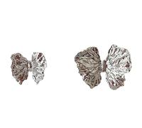Pendientes de mariposa incomparables, elegantes y ligeros, asimétricos de metal, con forma de mariposa, adornos llamativos