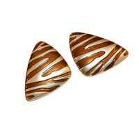 Pendientes de metal de moda con estampado de cebra para mujeres, joyería hipoalergénica ligera, accesorios para los oídos, regalo y pendientes elegantes negros, talla única, como se describe