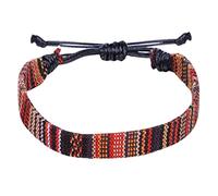 Pendientes de moda bohemios ajustables para hombres y mujeres, cuerda fina, hechos a mano, playa, coloridos relojes reales para hombres, talla única, tela, No es una piedra preciosa