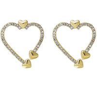 Pendientes de moda joyas para mujeres y niñas, personalidad de la mujer moda metal hueco fuera de los pendientes de corazón de amor Ear Stud Gift Attractive