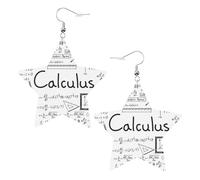 Pendientes de moda para mujer, diseño de matemáticas, geometría g retes colgantes celestiales, joyería en forma de estrella para una versatilidad, One Size, Cuero