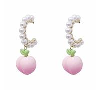 Pendientes de moda, pendientes de tachuelas, pendientes de aro de bucle de moda de Corea, una talla, ágata