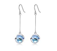 Pendientes de moda redondos con cuentas de cristal para mujer, elegantes, para fiestas, banquetes, joyas de gama alta, C