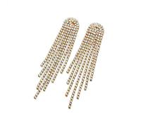 Pendientes de Mujer-Clearine de la Borla de Novia para las Mujeres de Diamantes de Imitación del Brillo de Cristal de Larga Caída de Araña de Bohemia Aretes,Color Iridiscentes AB Oro-Tono