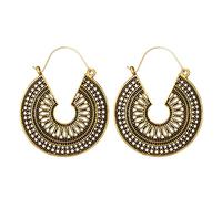 Pendientes de mujer de plata de ley pendientes de aro étnicos pendientes de gota pendientes esmaltados elegantes pendientes de cristal (B, talla única)