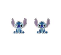 Disney Stitch - Pendientes de plata de ley con esmalte para mujer, Plata de ley