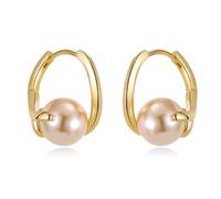 Pendientes De Mujer, Pendientes De Perlas Para Mujer, Pendientes De Perlas De Plata 925, Pendientes De Perlas Redondas, Joyas Hipoalergénicas Para Las Orejas, Pendientes Triangulares