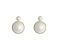 Pendientes de mujer, temperamento femenino, pendientes de perlas que combinan con todo, pendientes blancos sencillos