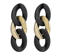 Pendientes de mujeres de joyas lulumaic, cadena de moda coreana colgan pendientes para mujeres negros geométricos colgados drop de orejas declaración de joyería de pendientes vintage para novia,