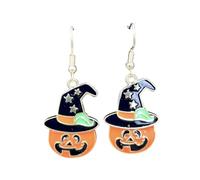 Pendientes de murciélago resistentes para Halloween, hechos a mano, ligeros, perfectos para fiestas de disfraces, salidas nocturnas o atuendo casual, joyería divertida de fiesta de Halloween, フリーサイズ