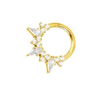 Pendientes De Nariz Con Incrustaciones De Diamantes Elegantes Cómoda Aleación De Acero Inoxidable Ideal Para Mujeres Modernas Y Entusiastas De Anillo De Nariz De Aleación De Acero Inoxidable