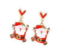 Pendientes de Navidad inspirados en la antigüedad con textura de aleación, diseño de joyería para y fecha, One Size, como se describe, como se describe