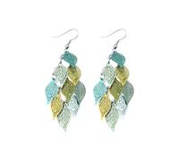 Pendientes de Neometall elegantes y coloridos, pendientes de gancho huecos, diseño espectáculos de belleza natural, ligeros y transpirables, adecuados para uso diario, pendientes de mal de ojo, talla