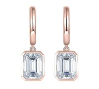 Pendientes de Novia para Boda, Colgante de Plata de Ley 925 con moissanita de 2 Quilates, Pendientes Colgantes para Mujer