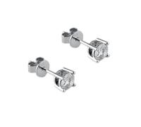 Pendientes de Novia para Mujer de Oro de 9K/14K/18K, Pendientes Redondos Simples de moissanita de 1ct/2ct, joyería