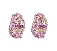 Pendientes de ojo de tigre de plata de ley 925 diamantes creados pendientes de aro de las mujeres pendientes de la boda a través de los pendientes, talla única, Acero aleado, Sin piedra preciosa