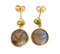 Pendientes de ópalo de fuego brillante de 14 x 14 mm, cabujón de pera de plata de ley 925, bisel, hechos a mano, multicolor, aretes colgantes para mujer, joyería bohemia