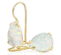 Pendientes de ópalo para mujer, plata de ley 925, aretes de piedra natal de octubre, aretes de lágrima para mujer, aretes pequeños y delicados