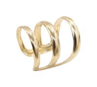 Pendientes de oro a la moda para mujer, realzan tu encanto, aretes sin espalda, talla única, Aleación de aluminio, Sin piedra preciosa