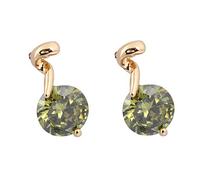 Pendientes de Oro Amarillo de 9k para Mujeres, bendiciones de ílago de hélice de Forma Redonda Especial de Forma Redonda para Mujeres Gold
