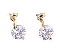 Pendientes de Oro Amarillo de 9k para Mujeres, bendiciones de ílago de hélice de Forma Redonda Especial de Forma Redonda para Mujeres Gold