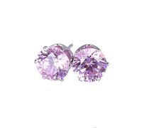 Pendientes de Oro de 9k para Mujeres, con una Forma Redonda de Pendientes de ílago de hélice de Cristal Rosa para Mujeres Oro