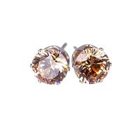 Pendientes de Oro de 9k para Mujeres, con una Forma Redonda de Pendientes de ílago de hélice de Cristal Rosa para Mujeres Oro