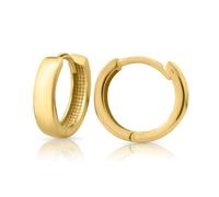 Pendientes de oro macizo de 10 quilates, aretes de oro real, delicados aretes de oro, pequeños aros de oro Serena Sparkles, Small, Medium, Oro amarillo, Sin piedra preciosa