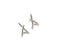 Pendientes de oro para mujer, aretes de tuerca de oro de moda, aretes delicados, aretes de oro simples para mujer, regalos para mujer, aretes de aldaba de puerta, talla única, Metal, Sin piedra