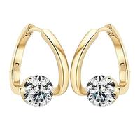 Pendientes De Oro Para Mujer | Joyeria Elegante y Moderna - Aros Dorados De Joyería Para Dama - Regalo Para San Valentín Viajes Madre Hermanas Amigas Esposa