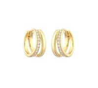 Pendientes de óxido de circonio a cielo abierto de doble capa para mujer