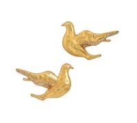 Pendientes de paloma de la paz de oro, joyería colgante de pájaro con detalles brillantes para mujer