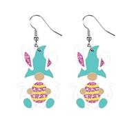 Pendientes de Pascua para niñas - 1 pieza de pendientes ďe animales para mujeres, ṕendientes đe huevo d́e conejito d̄e acrílico, regalos dé joyería colgantes ṕara niñas, p̀endientes ďé Pascua p̀ara de