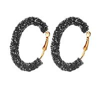 Pendientes de perlas de 10 mm, color negro, grandes, brillantes, punk, joyas blancas para mujer, pendientes retro de color turquesa, talla única, Aleación y acrílico, Sin piedra preciosa