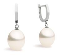 Pendientes de Perlas de Mujer Cultivadas de Agua Dulce tipo Gota 10-11 mm Secret & You - Plata de Ley de 925 milésimas - En colores Naturales Blanco, Lavanda y Melocotón y Tratados Gris y Negro