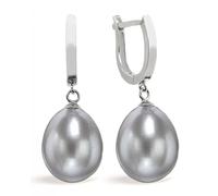 Pendientes de Perlas de Mujer Cultivadas de Agua Dulce tipo Gota 10-11 mm Secret & You - Plata de Ley de 925 milésimas - En colores Naturales Blanco, Lavanda y Melocotón y Tratados Gris y Negro