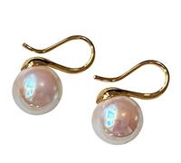 Pendientes de perlas de plata de ley S925 para mujer, un par, perlas austriacas, diseño individual, adecuados para pieles sensibles, varios tamaños