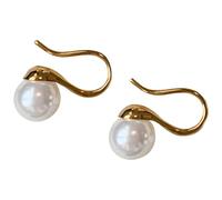 Pendientes de perlas de tacón alto para mujer, plata de ley 925, perlas austriacas, hipoalergénicos, diseño único, varios tamaños