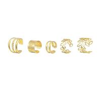 Pendientes de perlas del mar del sur para orejas no perforadas, pendientes creativos y de aleación, pendientes de hueso plateados, talla única, Aleación de cinc, Sin piedra preciosa